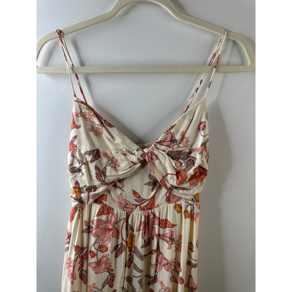 Petal + Pup Floral Twist Maxi Dress Resort Whimsical Wedding Sundress Size 4 - Picture 4 of 13